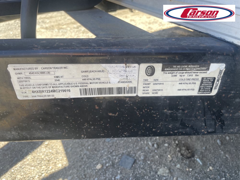 7x12 Carson Trailer Enclosed Cargo