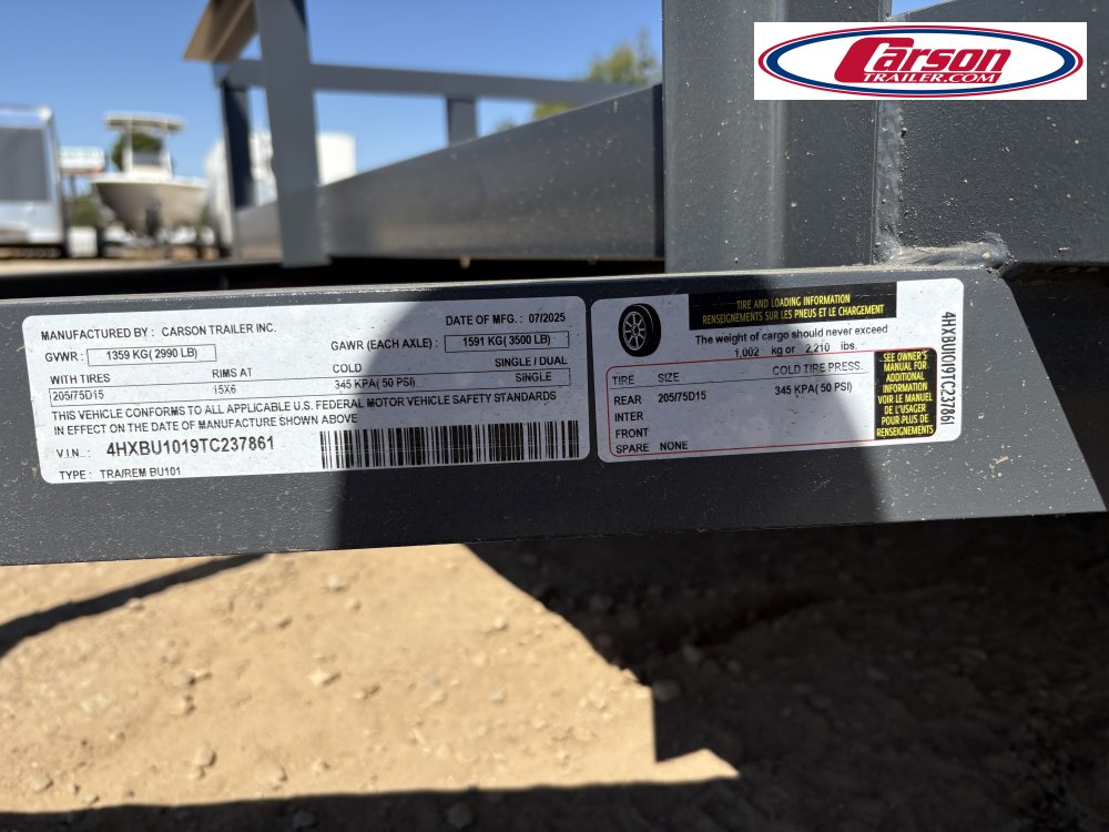 82x10 Carson Trailer Utility