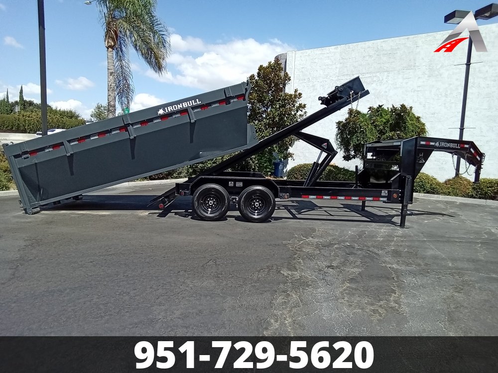 2024 IRONBULL 7' X 16' GOOSNECK ROLLOFF DUMP TRAILER