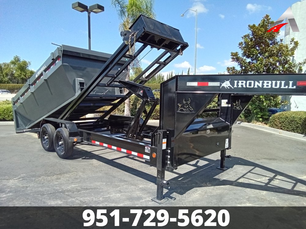 2024 IRONBULL 7' X 16' GOOSNECK ROLLOFF DUMP TRAILER