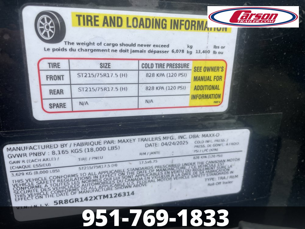 83x14 Maxxd ROLL OFF TRAILER