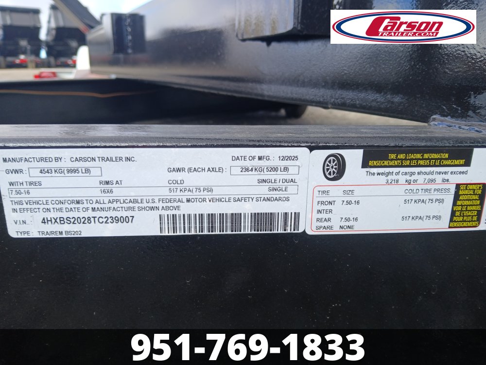 82x20 Carson HD Equipment