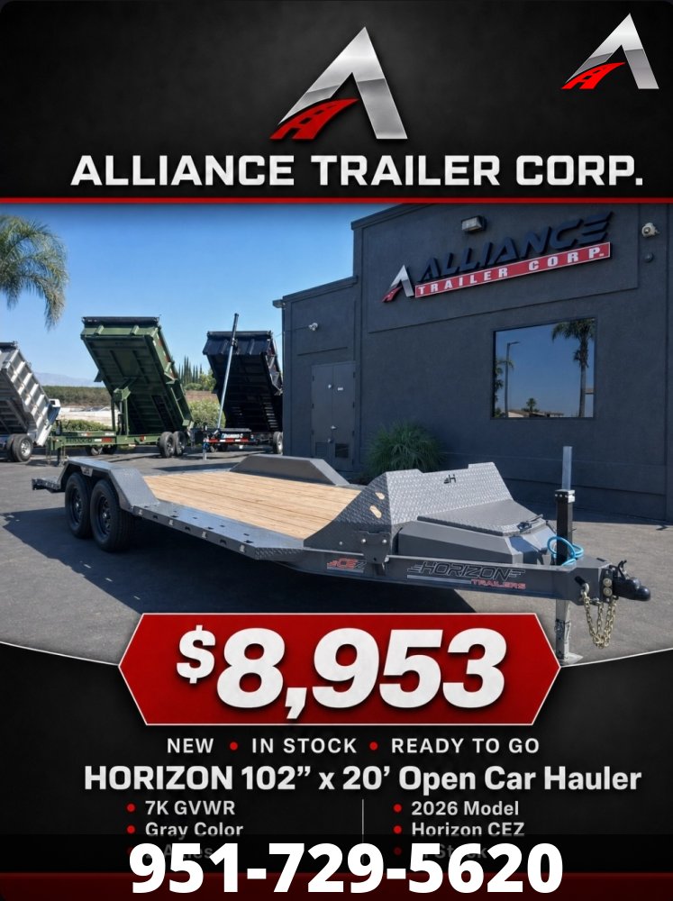 102x20 Horizon Open Car Hauler