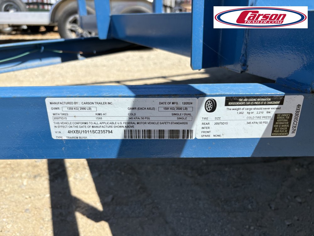 77x10 Carson Trailer Utility