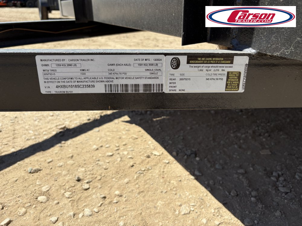 77x10 Carson Trailer Utility