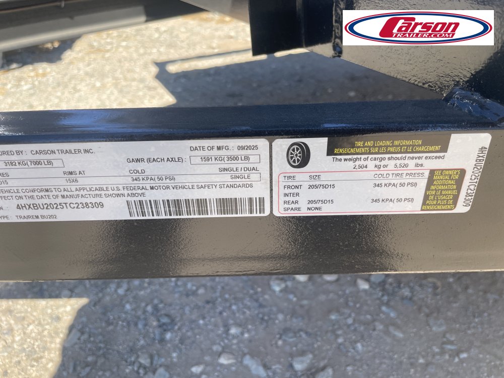 77x20 Carson Trailer Utility