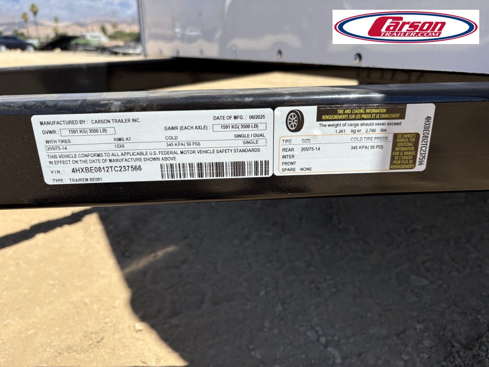 60x8 Carson Trailer Enclosed Cargo