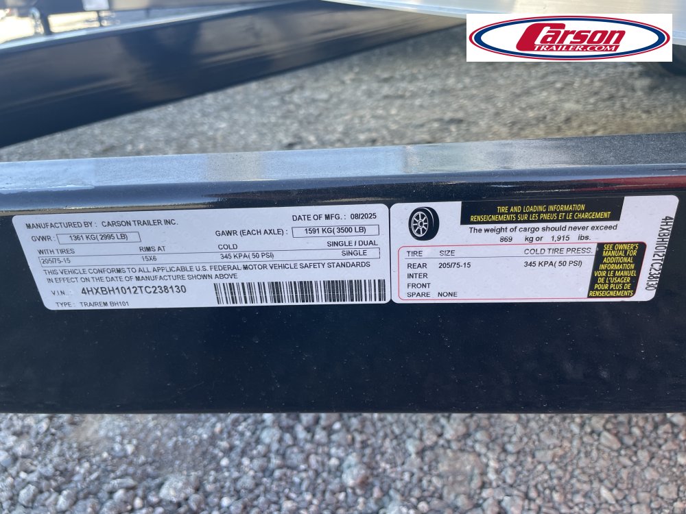 72x10 Carson Trailer Enclosed Cargo