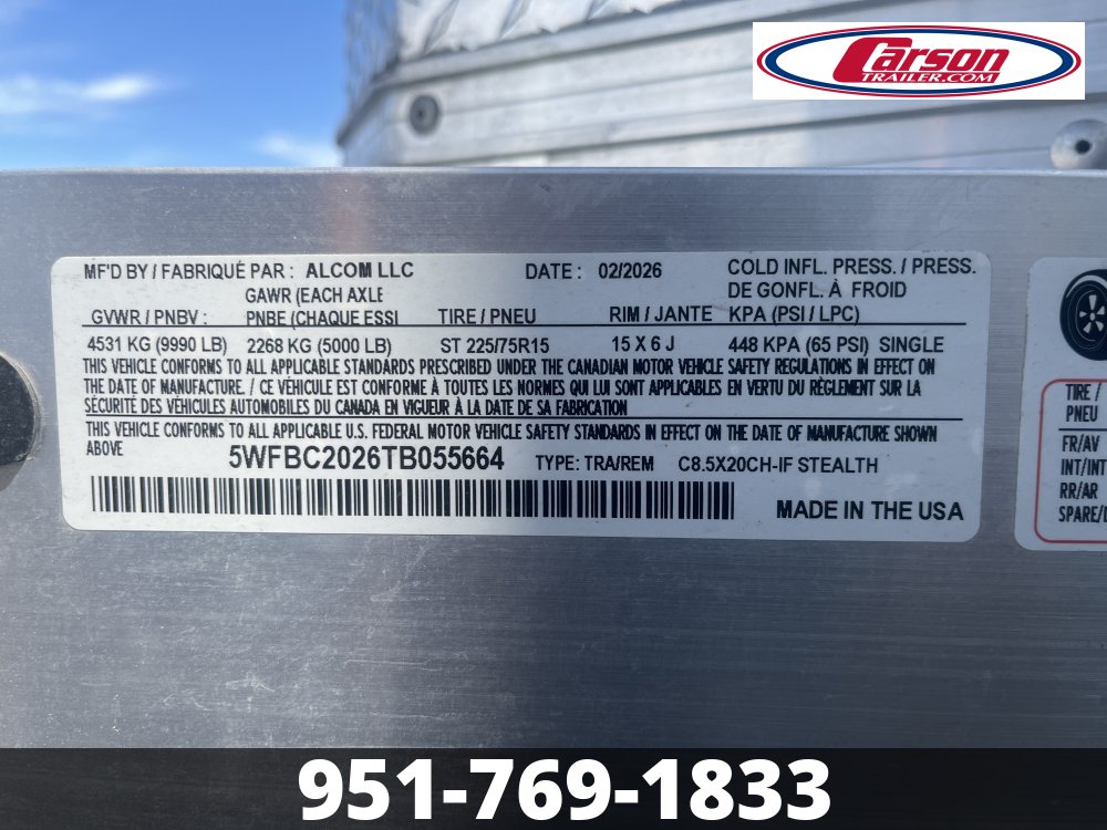 102x20 Stealth Enclosed Car Hauler