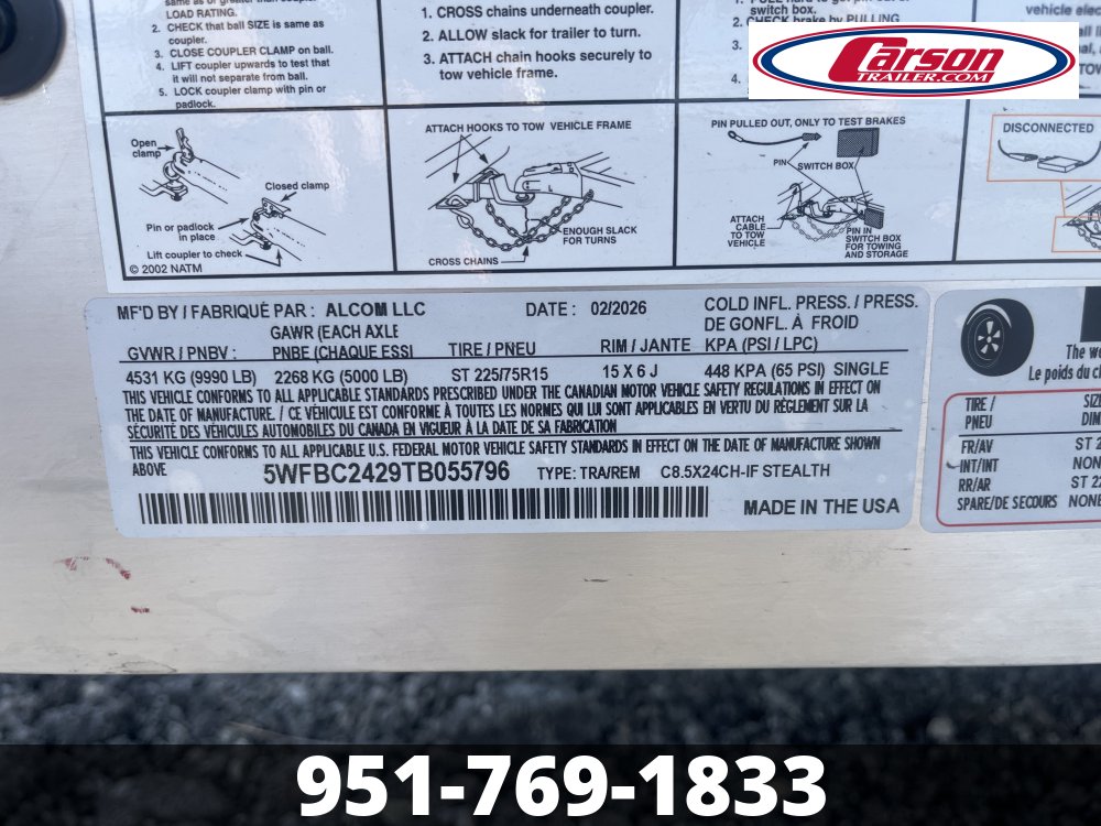 102x24 Stealth Enclosed Car Hauler