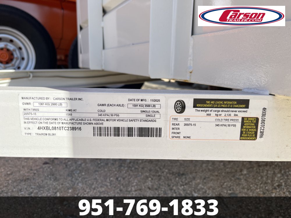 60x8 Carson Landscape Trailer