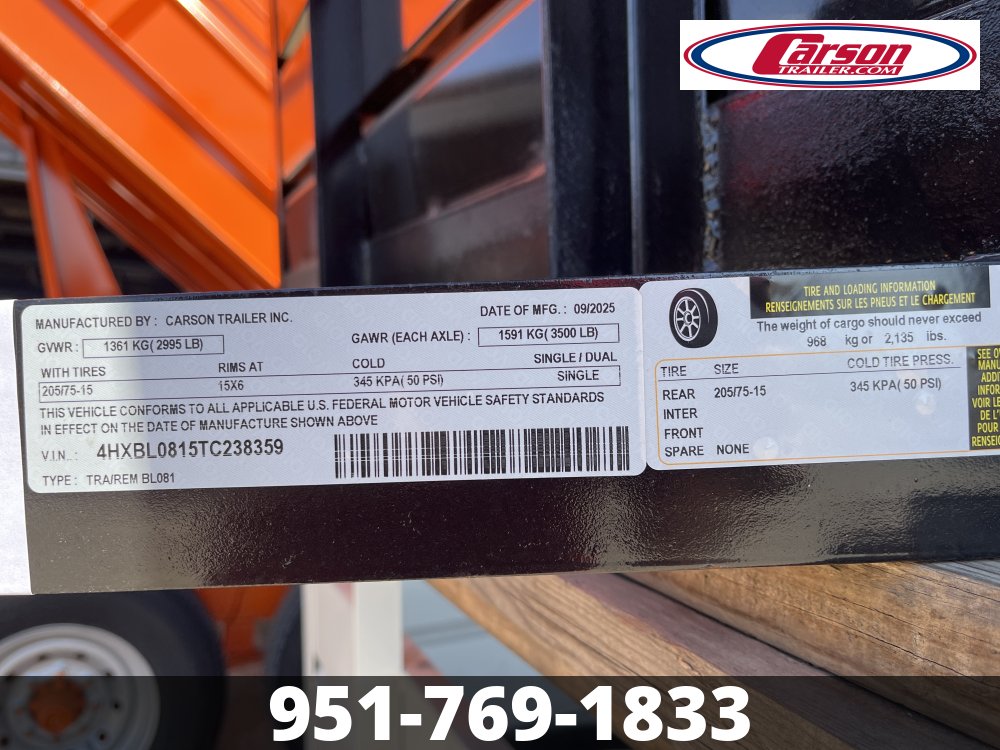 60x8 Carson Landscape Trailer