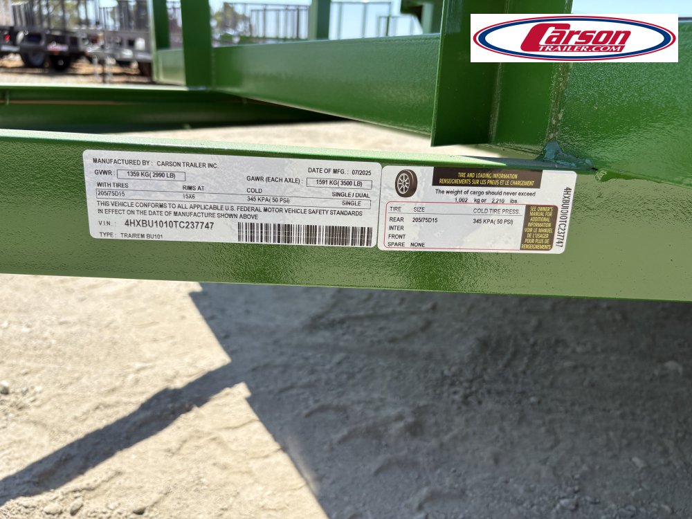 77x10 Carson Trailer Utility