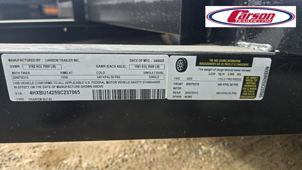 82x14 Carson Trailer Utility