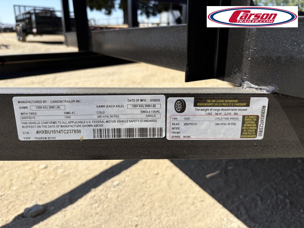 77x10 Carson Trailer Utility
