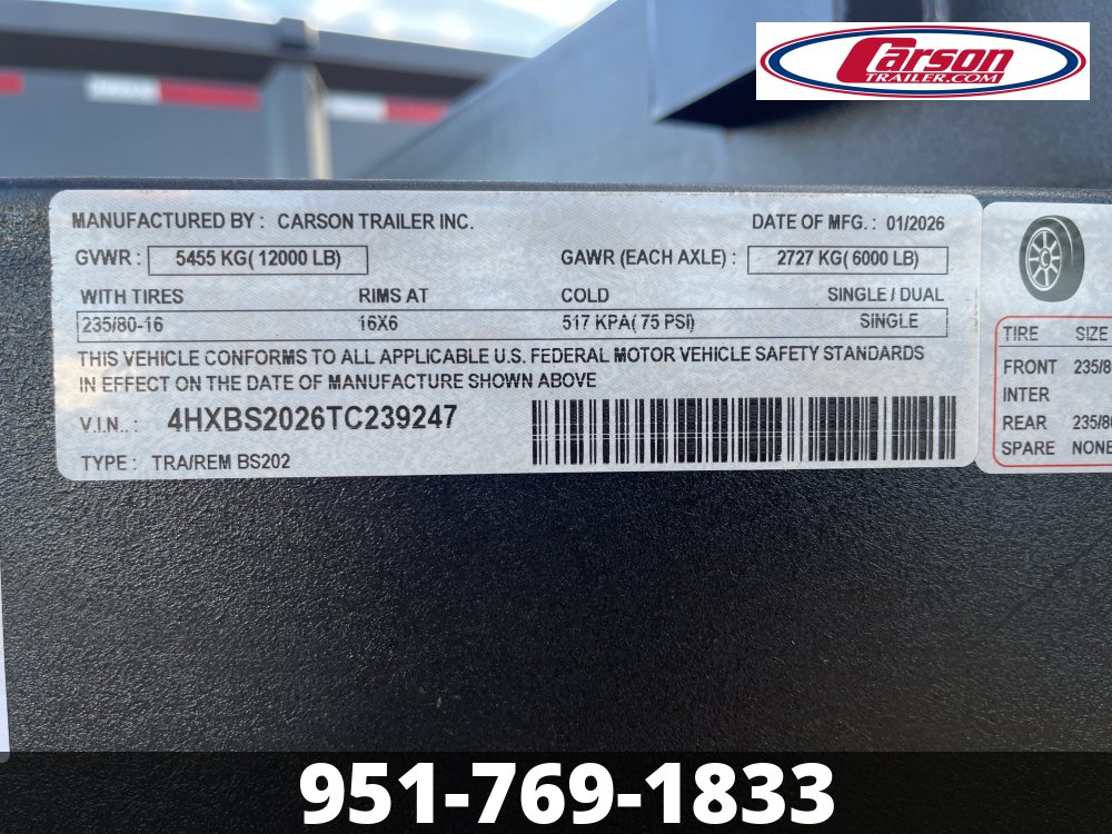 82x20 Carson HD Equipment