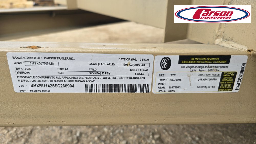 77x14 Carson Trailer Utility