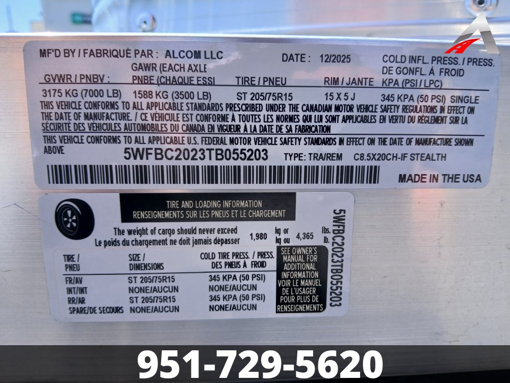 102x20 Stealth Enclosed Car Hauler