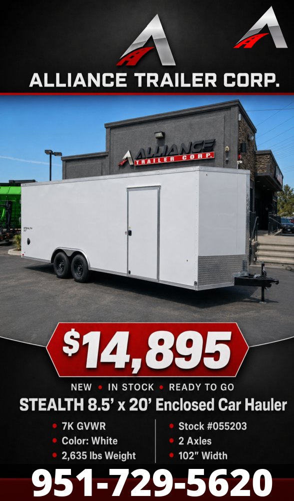 102x20 Stealth Enclosed Car Hauler
