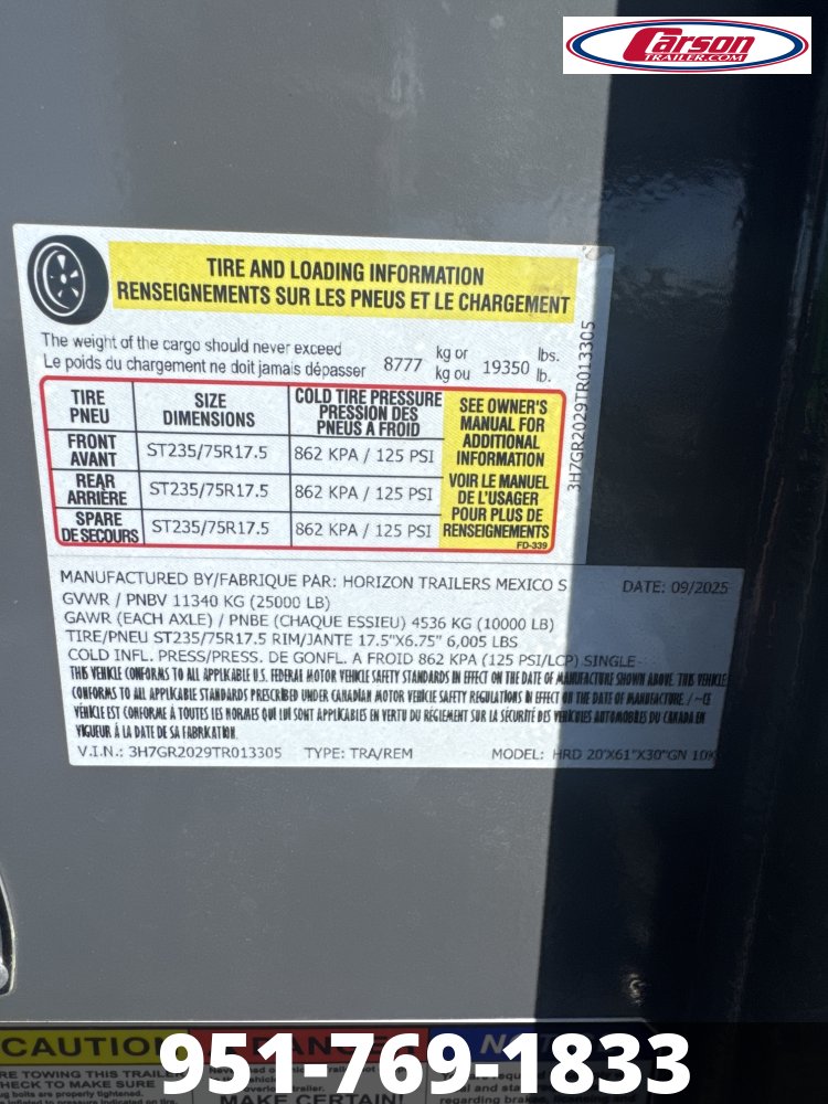 83x20 Horizon ROLL OFF TRAILER