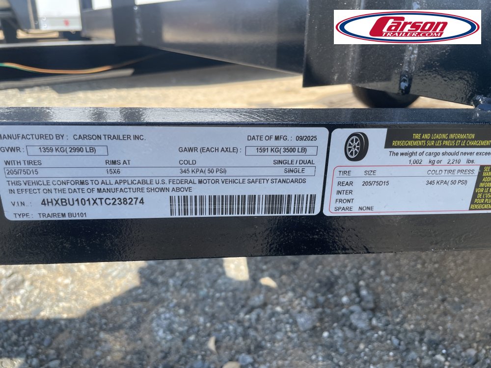 77x10 Carson Trailer Utility