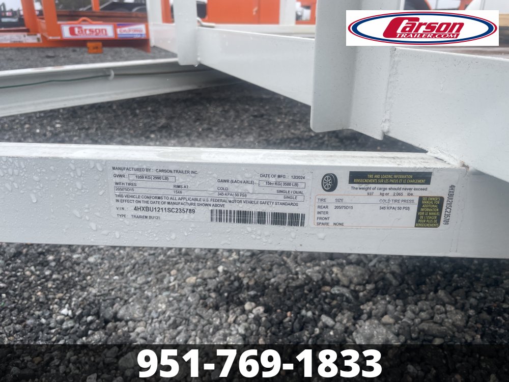 77x12 Carson Trailer Utility