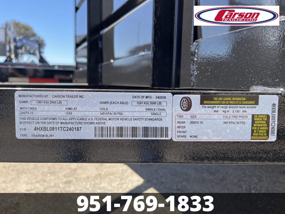 60x8 Carson Landscape Trailer