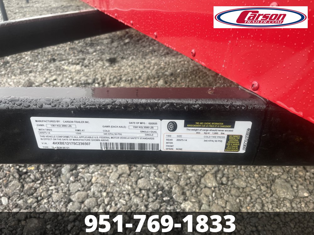 72x12 Carson Trailer Enclosed Cargo