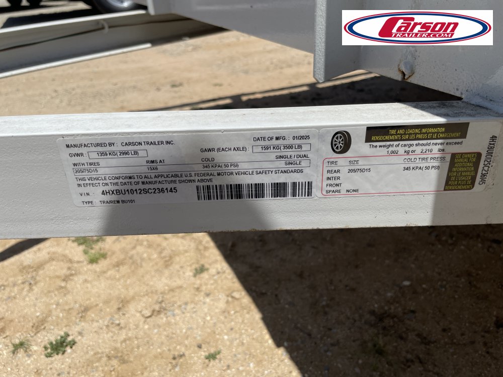 77x10 Carson Trailer Utility