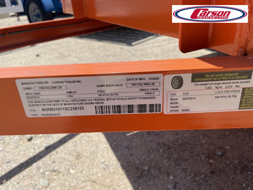 77x10 Carson Trailer Utility
