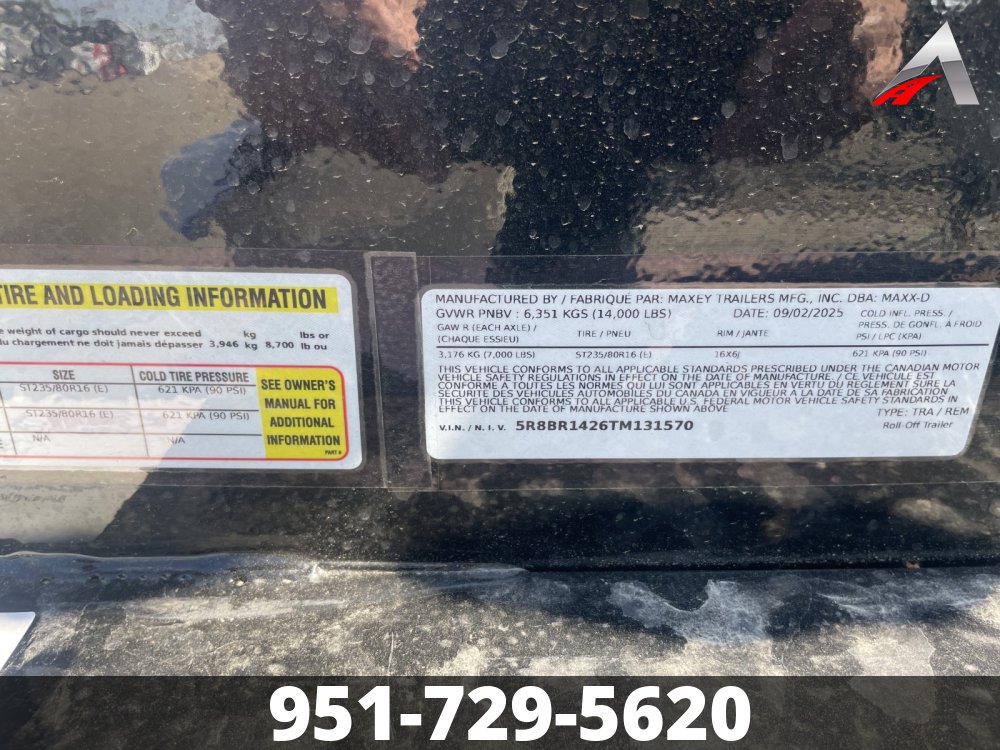 83x14 Maxxd ROLL OFF TRAILER