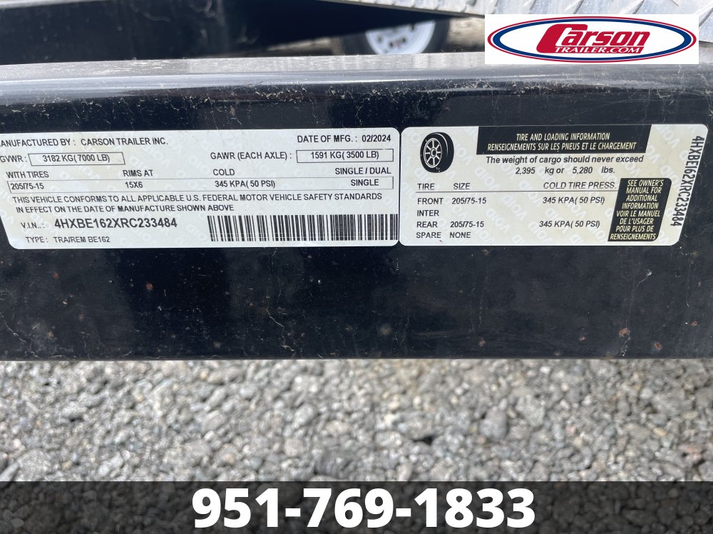 96x16 Carson Trailer Enclosed Cargo