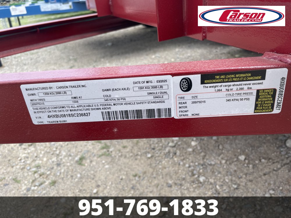 60x8 Carson Trailer Utility
