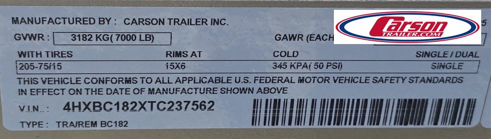 83x18 Carson Trailer Open Car Hauler