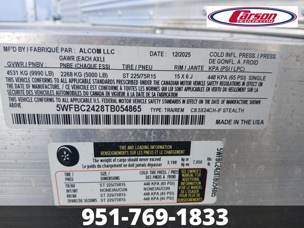 102x24 Stealth Enclosed Car Hauler