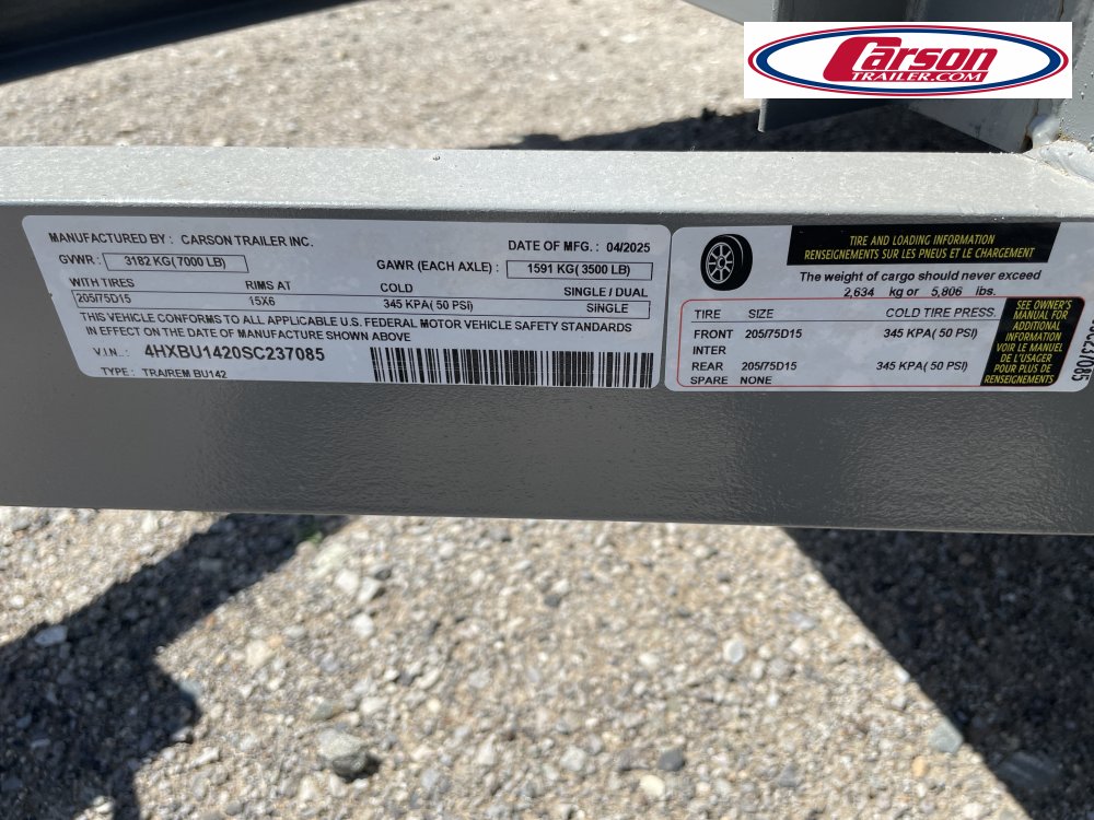 83x14 Carson Trailer Utility
