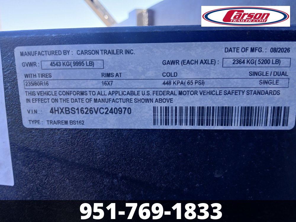2027 7×16 Equipment Flatbed Trailer photo 7