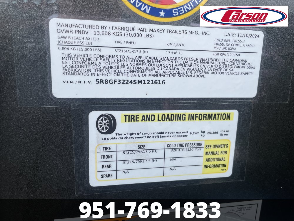 CONSIGNMENT YDX10232 30K POWER DOVE TAIL 30K GVWR