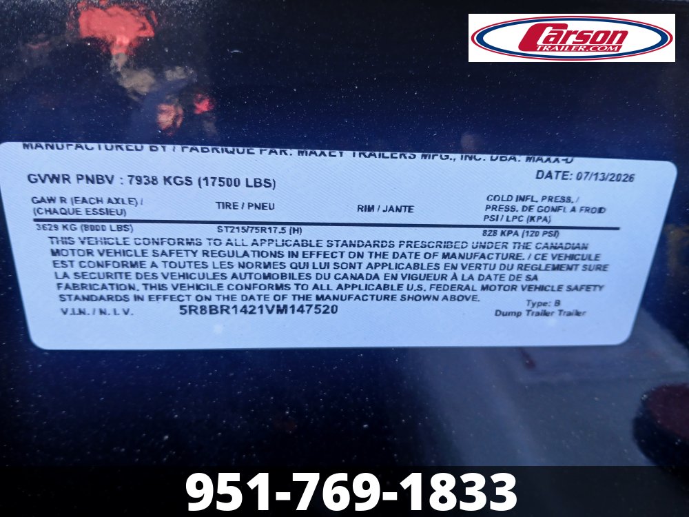 83"x14' Maxx-D ROLL OFF TRAILER