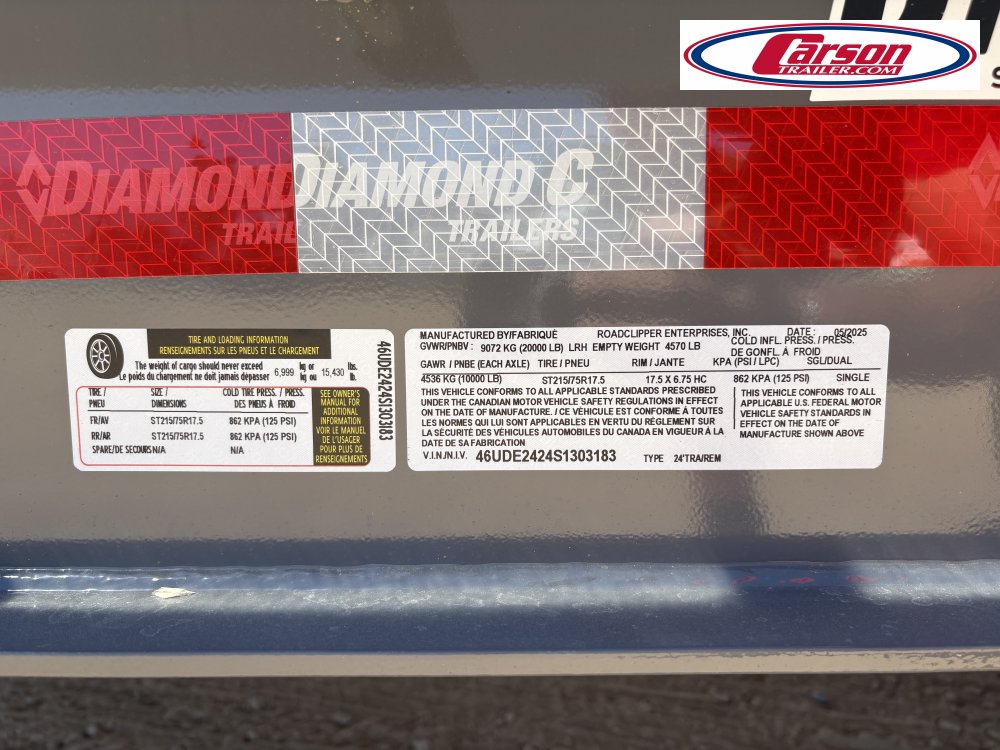 82x24 Diamond C Trailer HD Equipment