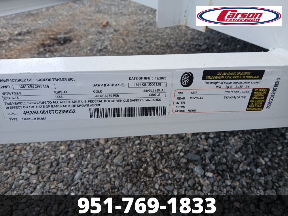 60x8 Carson Landscape Trailer