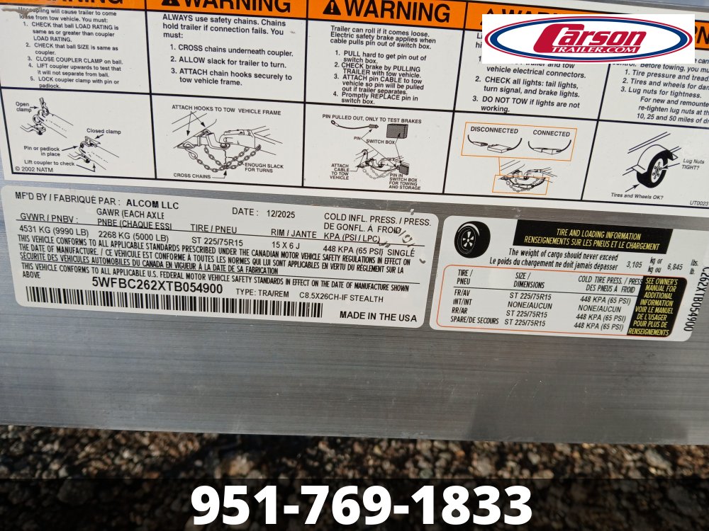 102x26 Stealth Enclosed Car Hauler