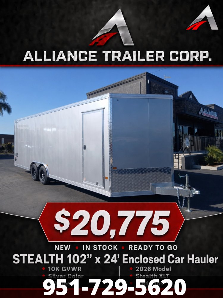 102x24 Stealth Enclosed Car Hauler