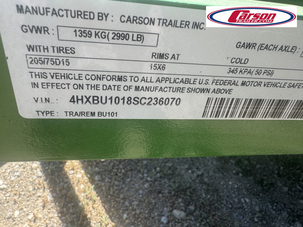 60x10 Carson Trailer Utility