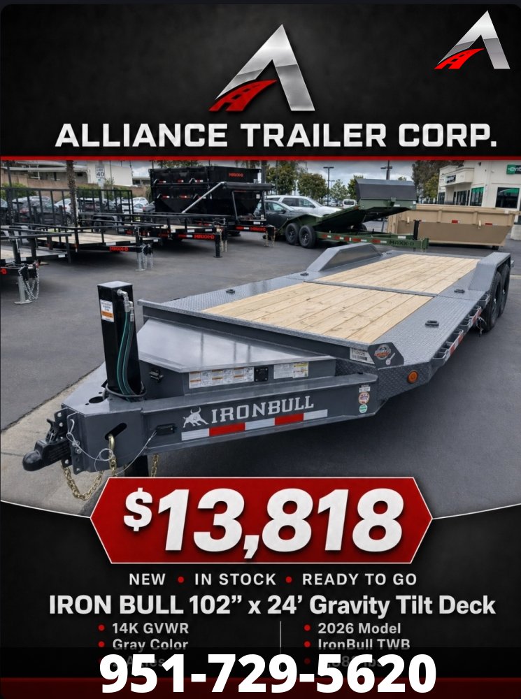 102x24 IronBull Tilt Deck