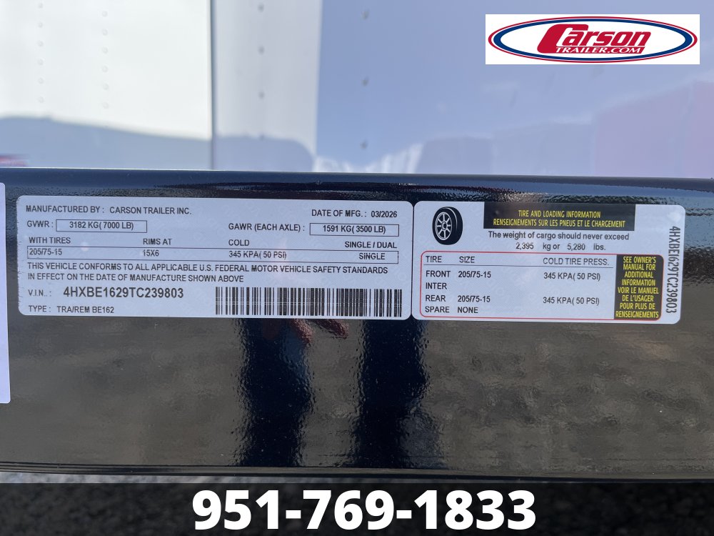 83x16 Carson Enclosed Cargo