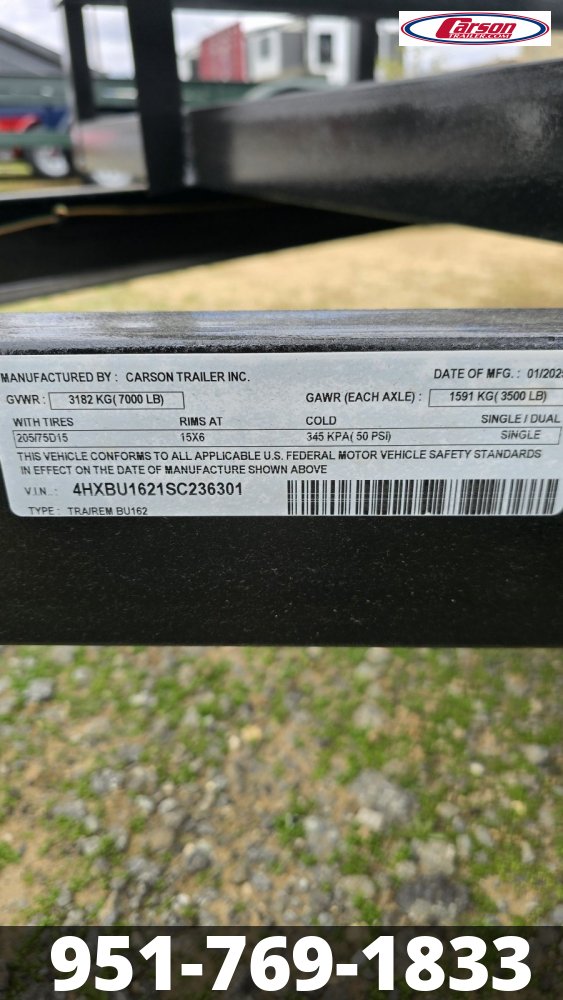 83x16 Carson Trailer Utility