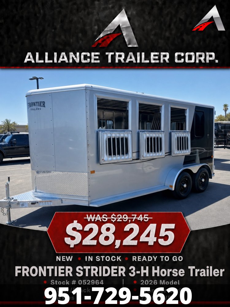82x15 Frontier Horse Trailer