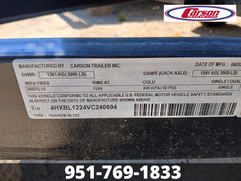 77"x12' Carson Landscape Trailer