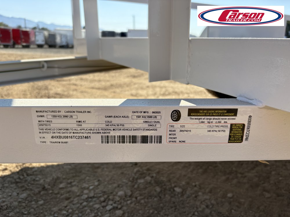 60x8 Carson Trailer Utility
